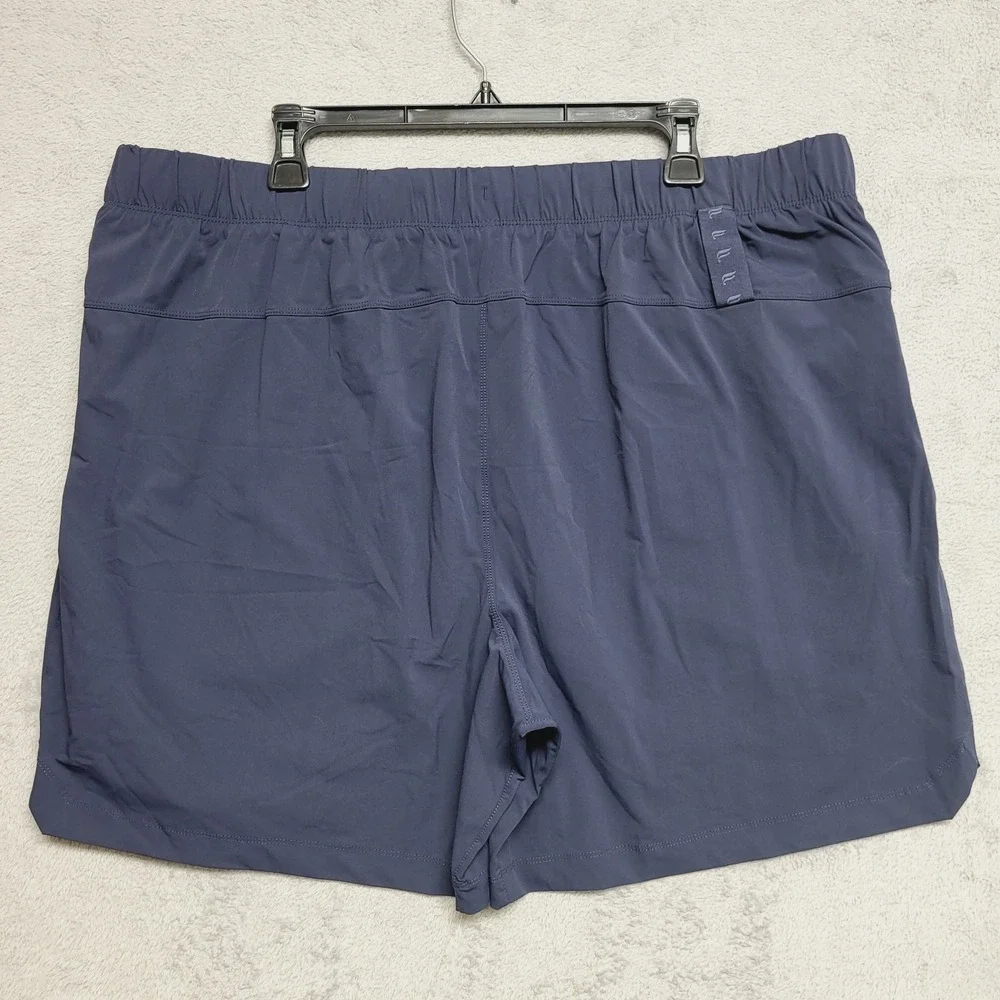 Fabletics Fundamental Short Mens 2X Blue Lined Athletic Wear Pull On Stretch Gym